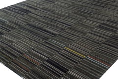 Modern Multicolor Stripe Handwoven Natural Dyed Area Rug Patan by Joseph Carini