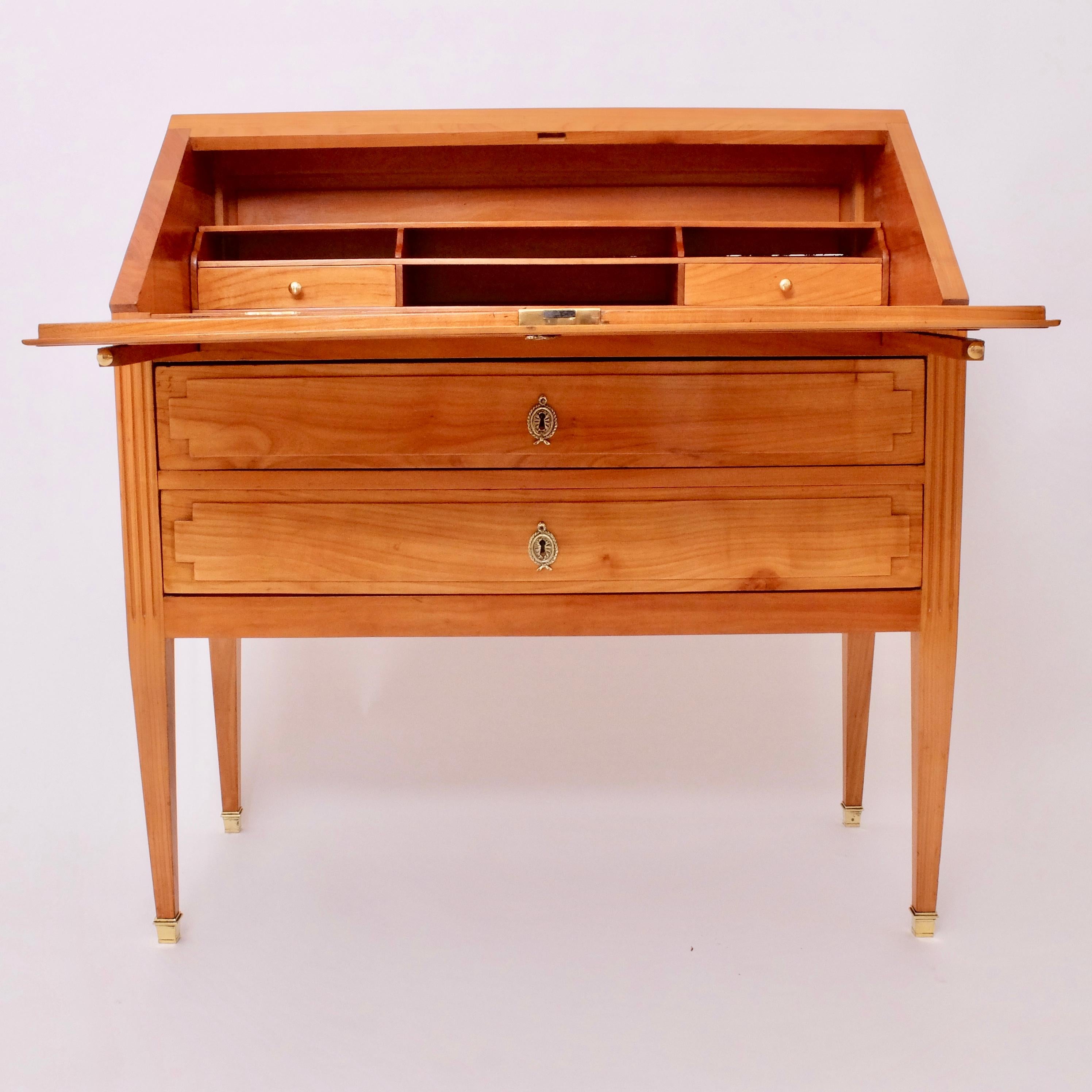 Sycamore In the style of Jacques Quinet Neo-classic Desk, 1958