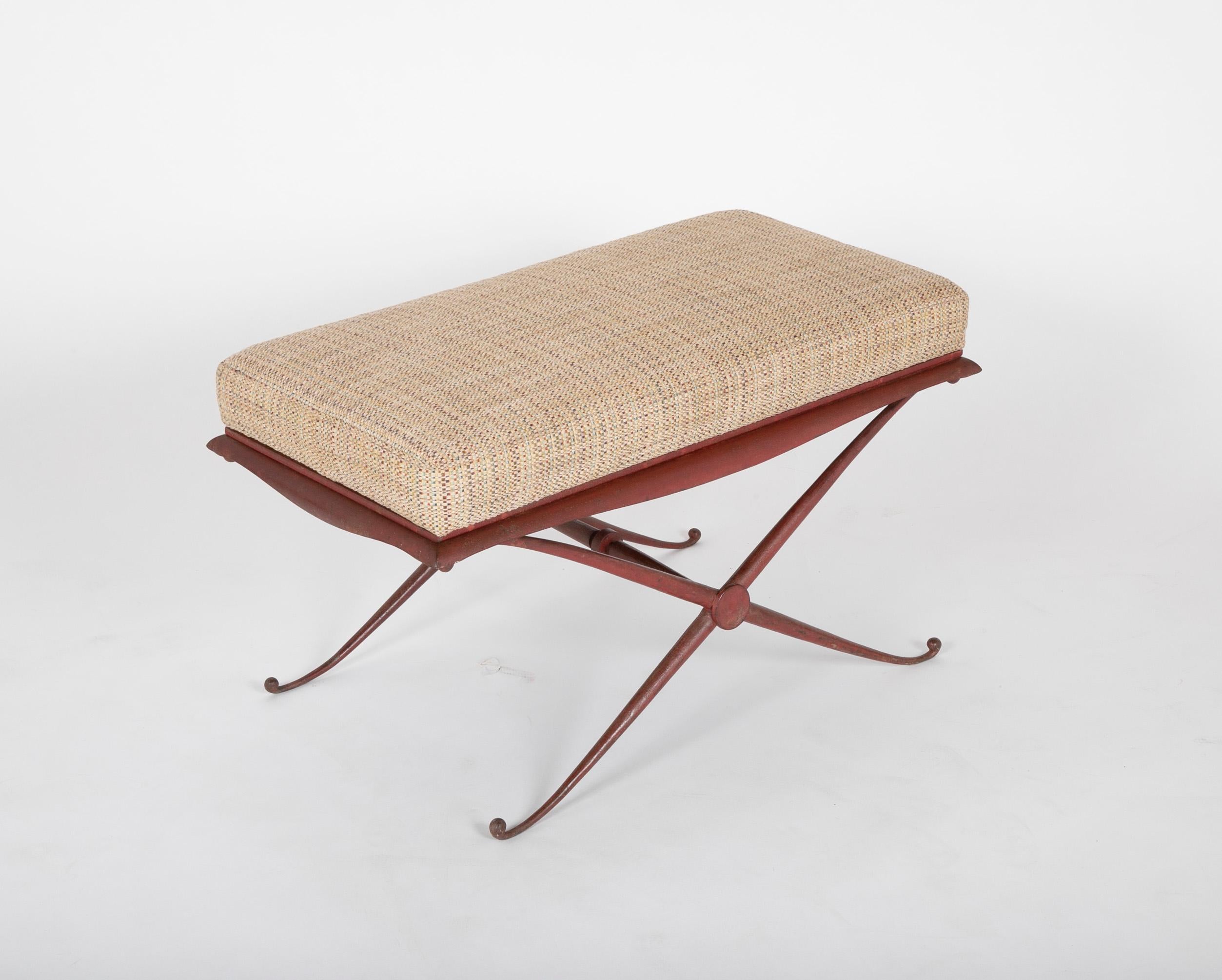 A polychrome stool in the style of Andre Arbus.