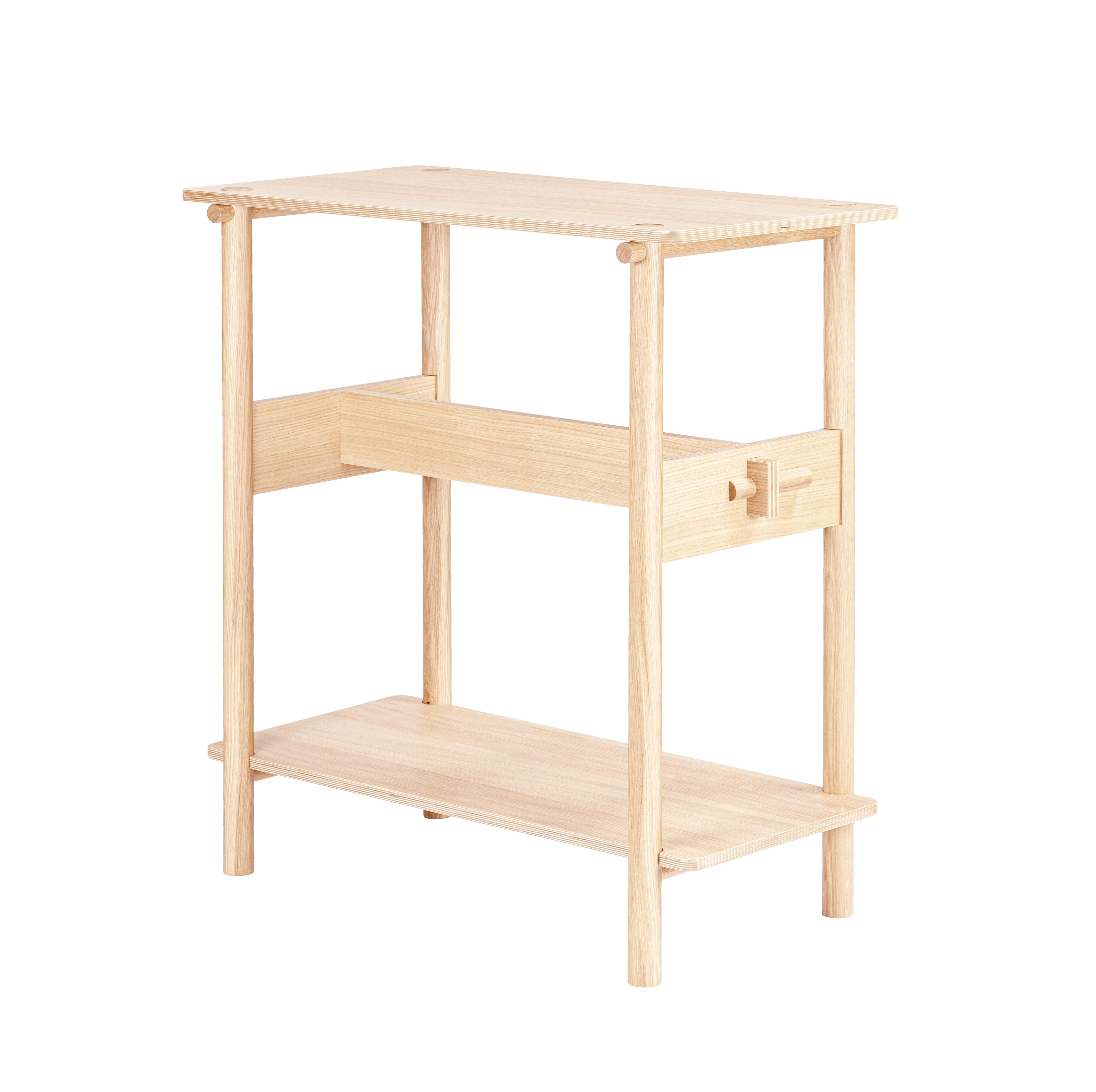 Escritorio de trabajo y mesa auxiliar de madera escandinava moderna Escandinavo moderno en venta