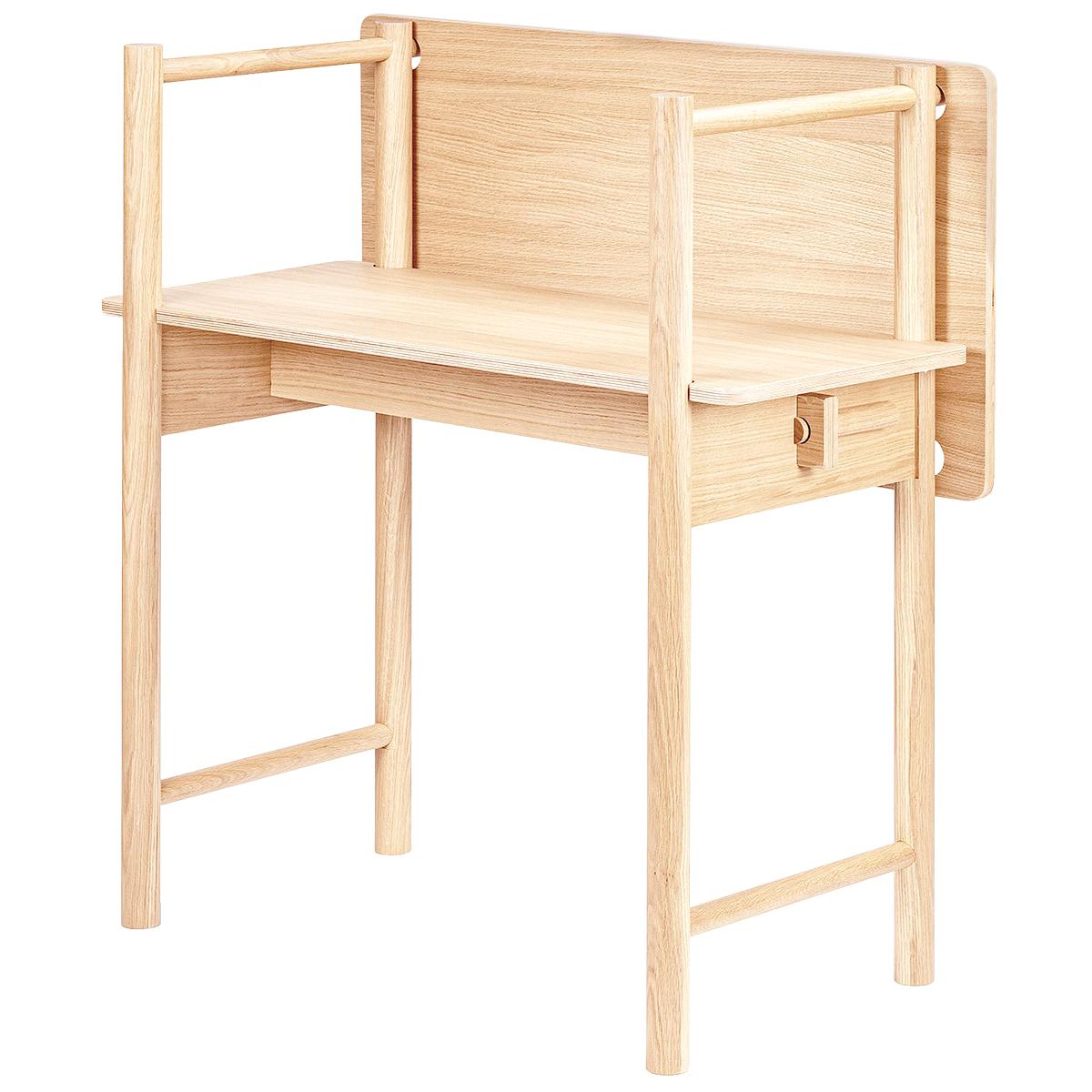 Modern Scandinavian Wooden Work Desk and Side Table For Sale