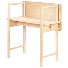 Modern Scandinavian Wooden Work Desk and Side Table
