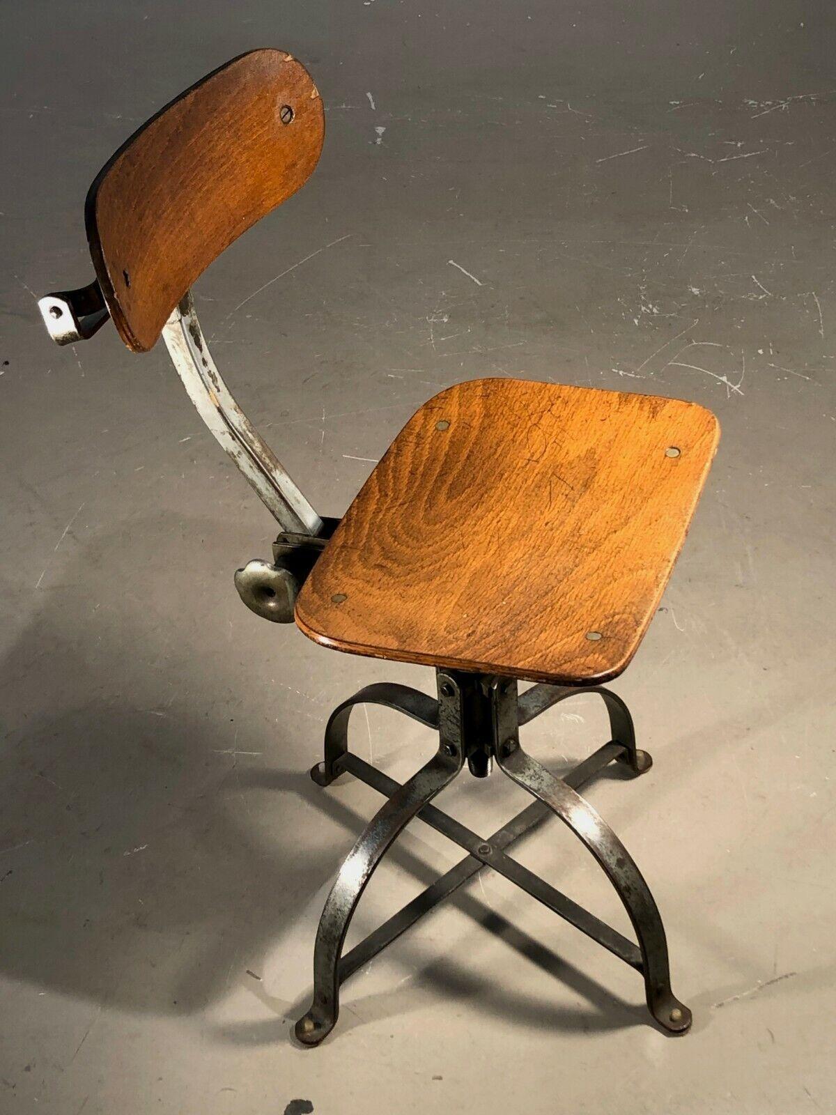 Mid-Century Modern A MODERNIST ATELIER CHAIR, in Jean Prouvé Style, France 1950 For Sale