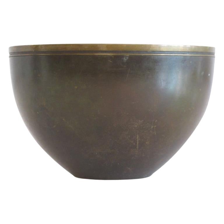A Modernist Bronze Bowl by Just Andersen For Sale