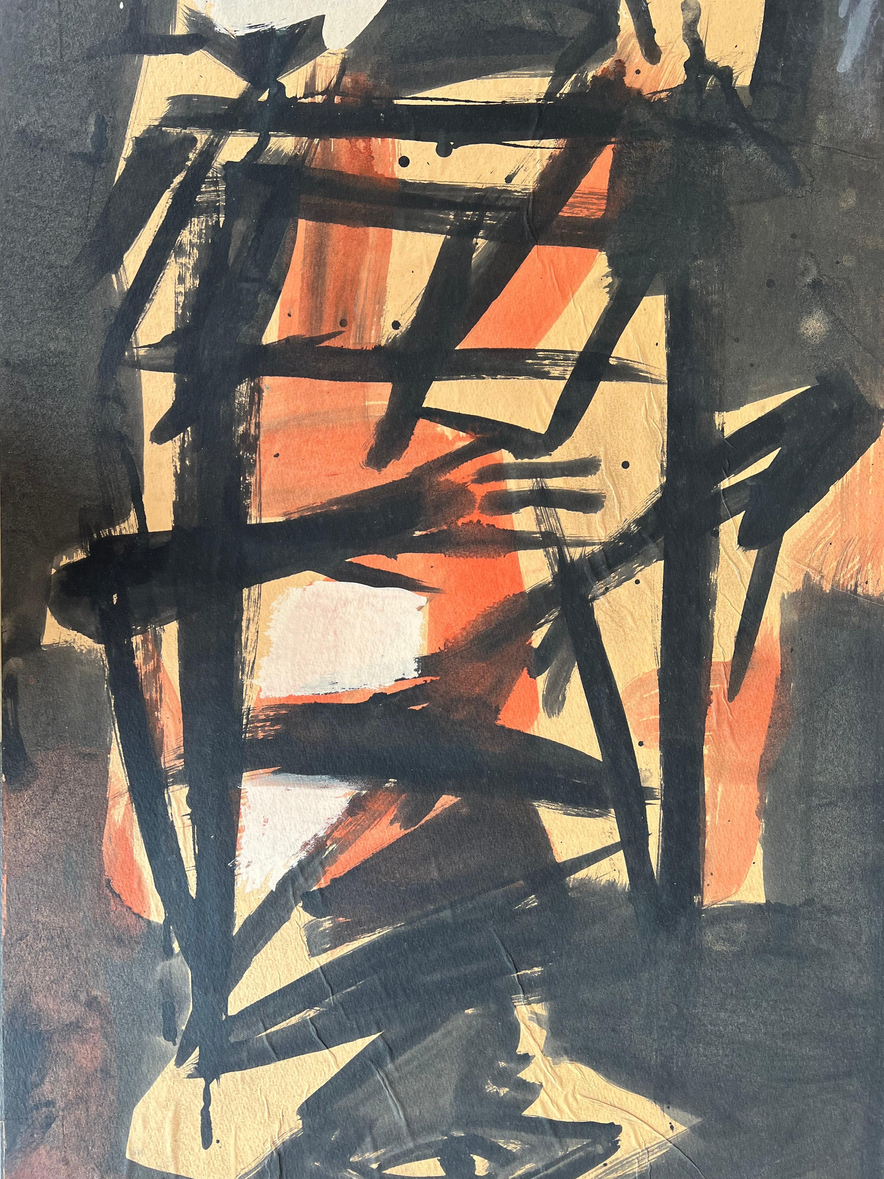 A Modernist Ink And Gouache Drawing By Vaclav Vytlacil, Ca' 1945 For Sale 6