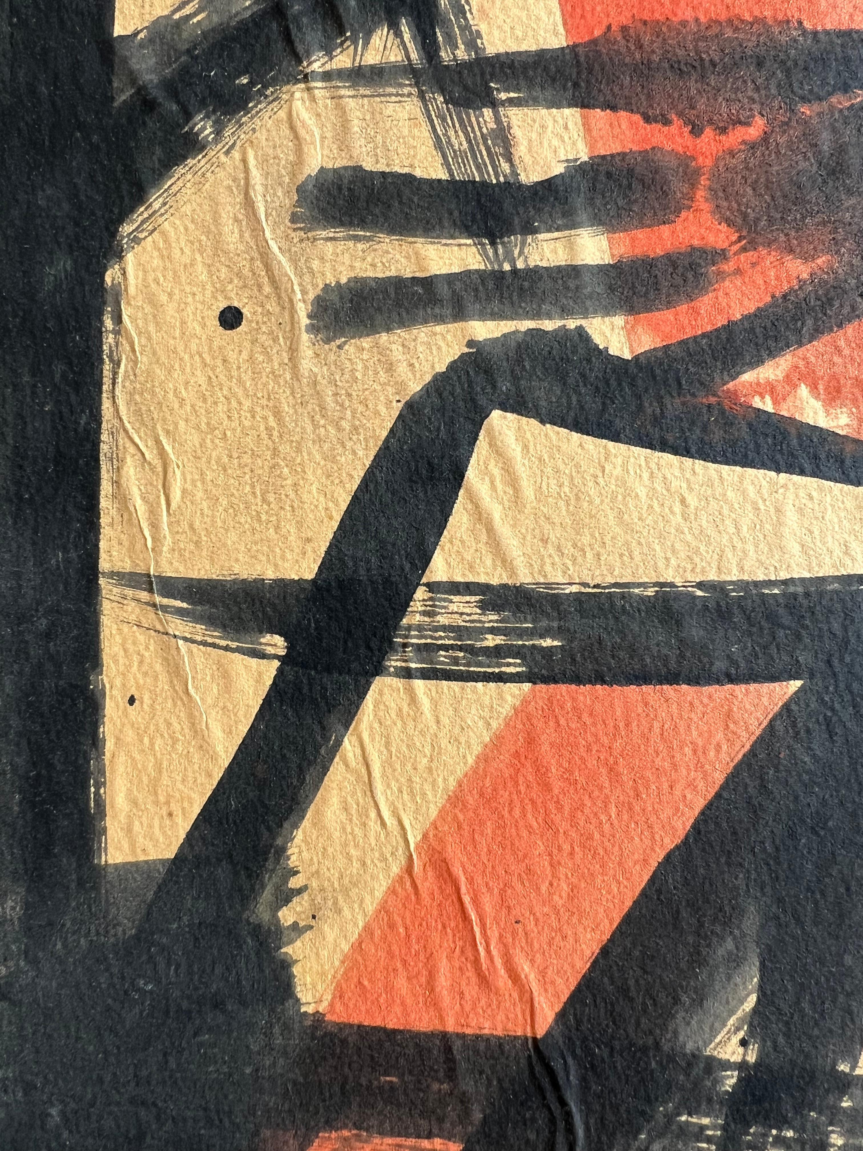 Mid-Century moderno Un disegno modernista a inchiostro e guazzo di Vaclav Vytlacil, 1945 ca. in vendita