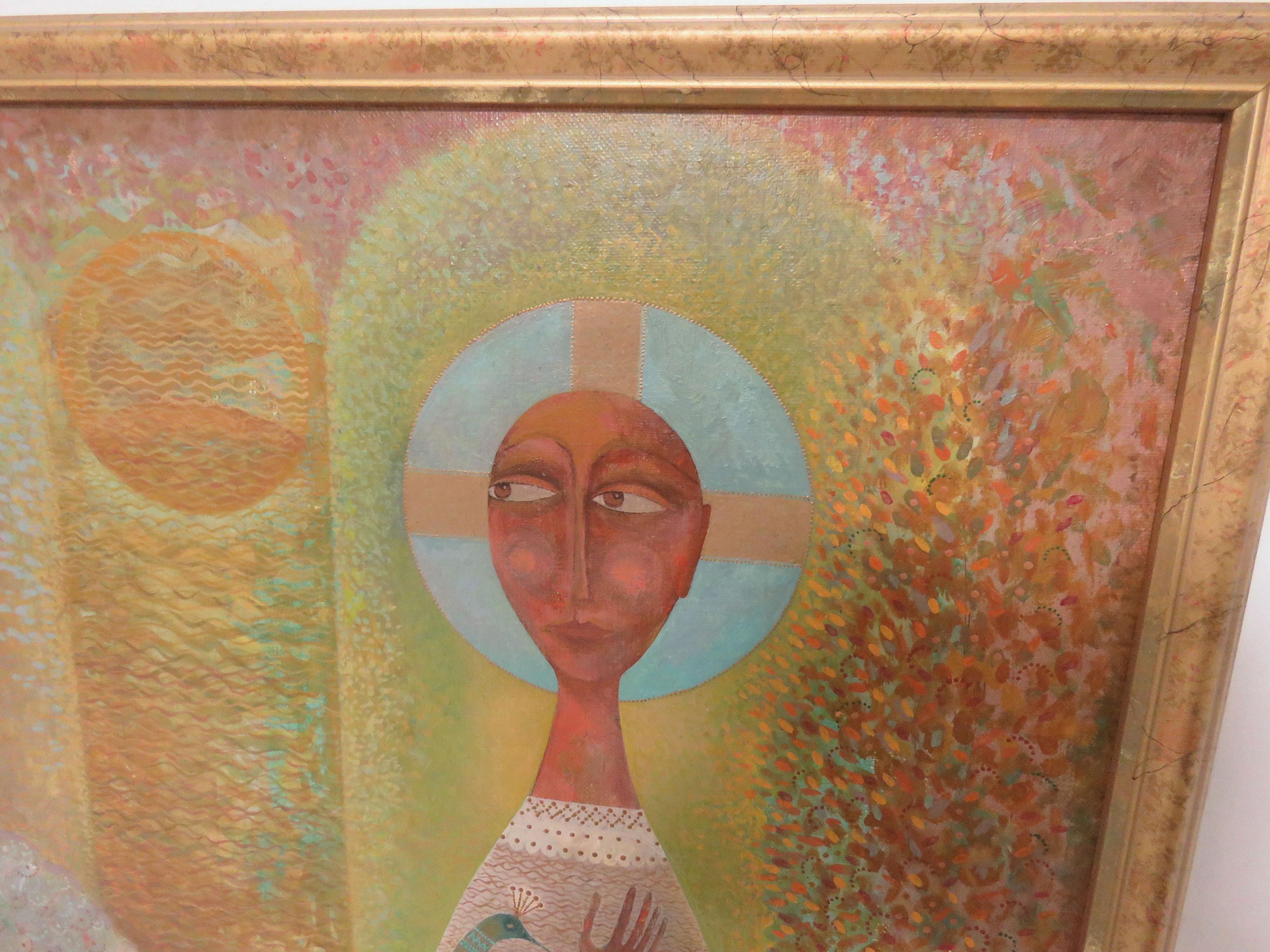 A Modernist Inspired Fable Painting by Armenian Artist A. Mouradian 1