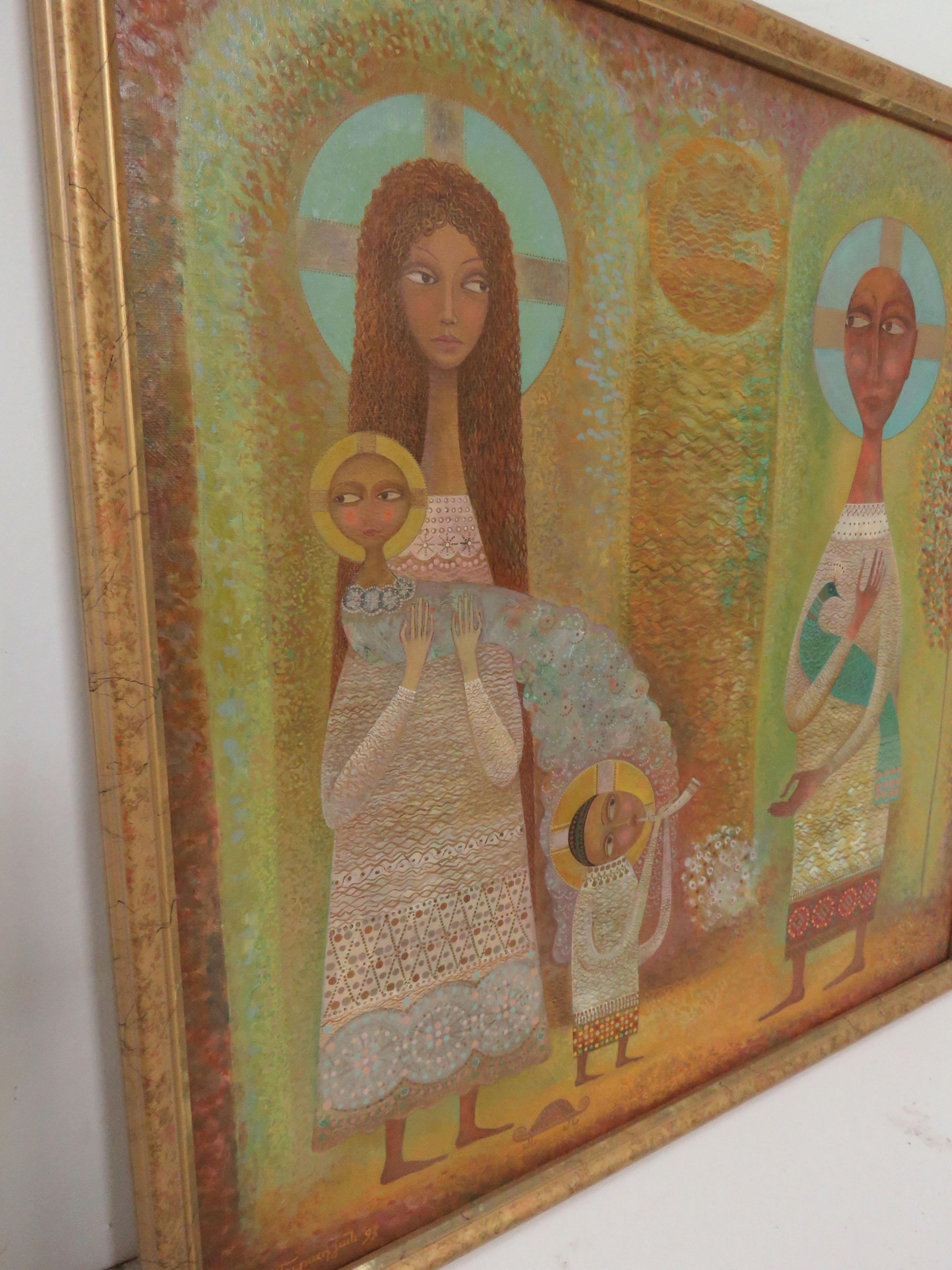 A Modernist Inspired Fable Painting by Armenian Artist A. Mouradian 2