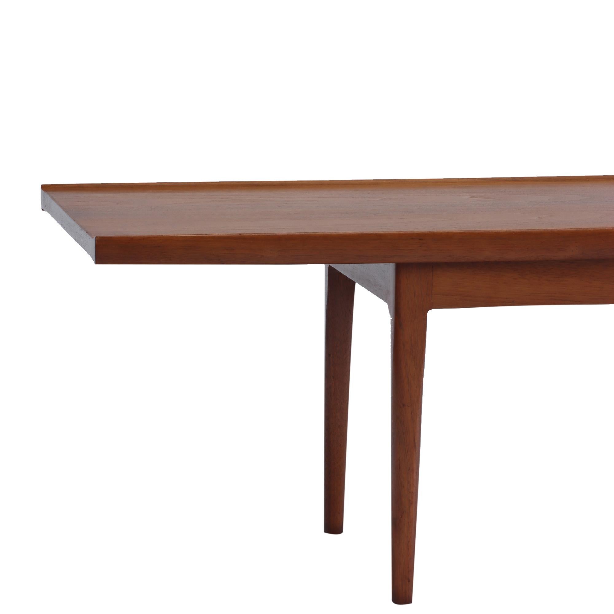 North American Modernist Kipp Steward Bench Table in Walnut For Sale