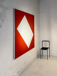 A MODERNIST OP-ART KINEtic PAINTING sur toile de CESAR ANDRADE, France 1978