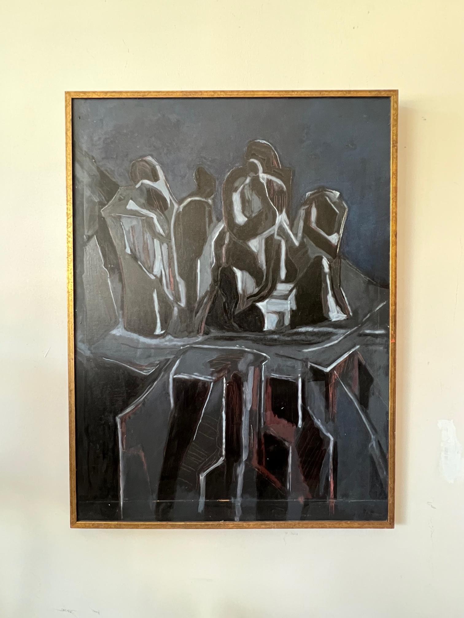 Mid-20th Century A Modernist Painting By Jo Jones Ca' 1950's