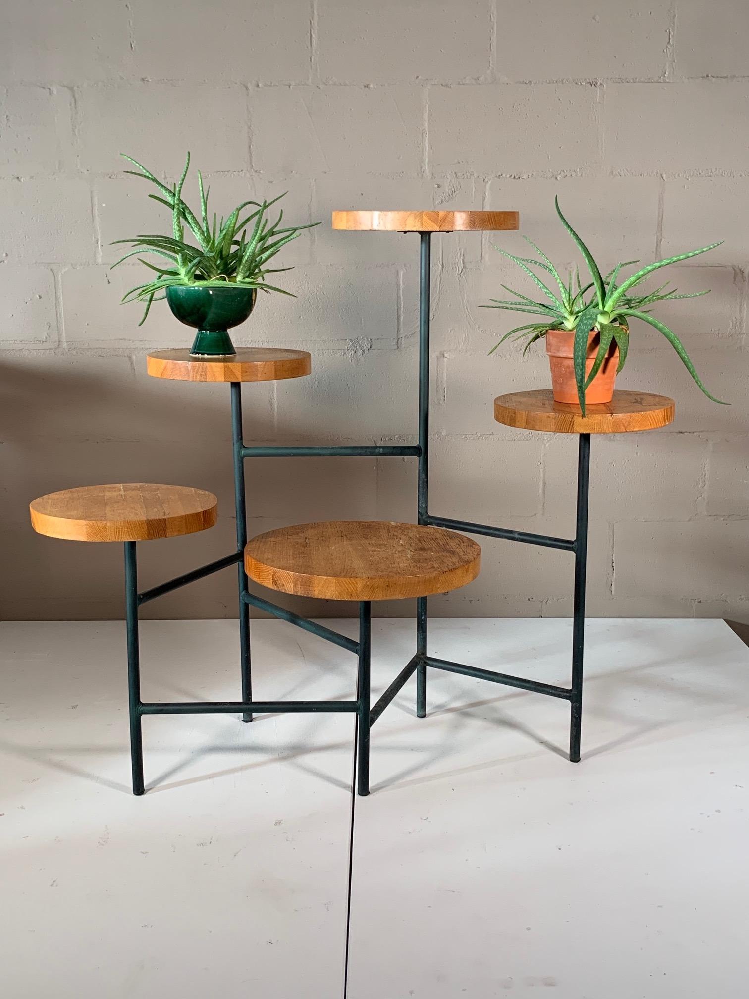 An unusual modernist plant stand, circa 1950s.