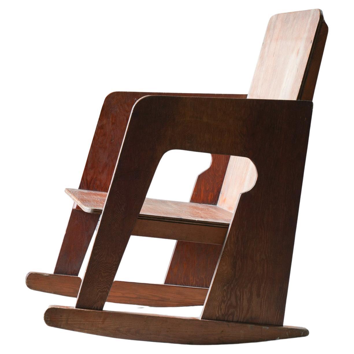 A Modernist Rocking Chair For Sale