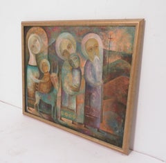Modernist Russian Icon Painting by Armenian Artist A. Mouradian