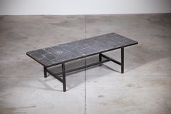 A Modernist Slate Stone Coffee Table France 1950's