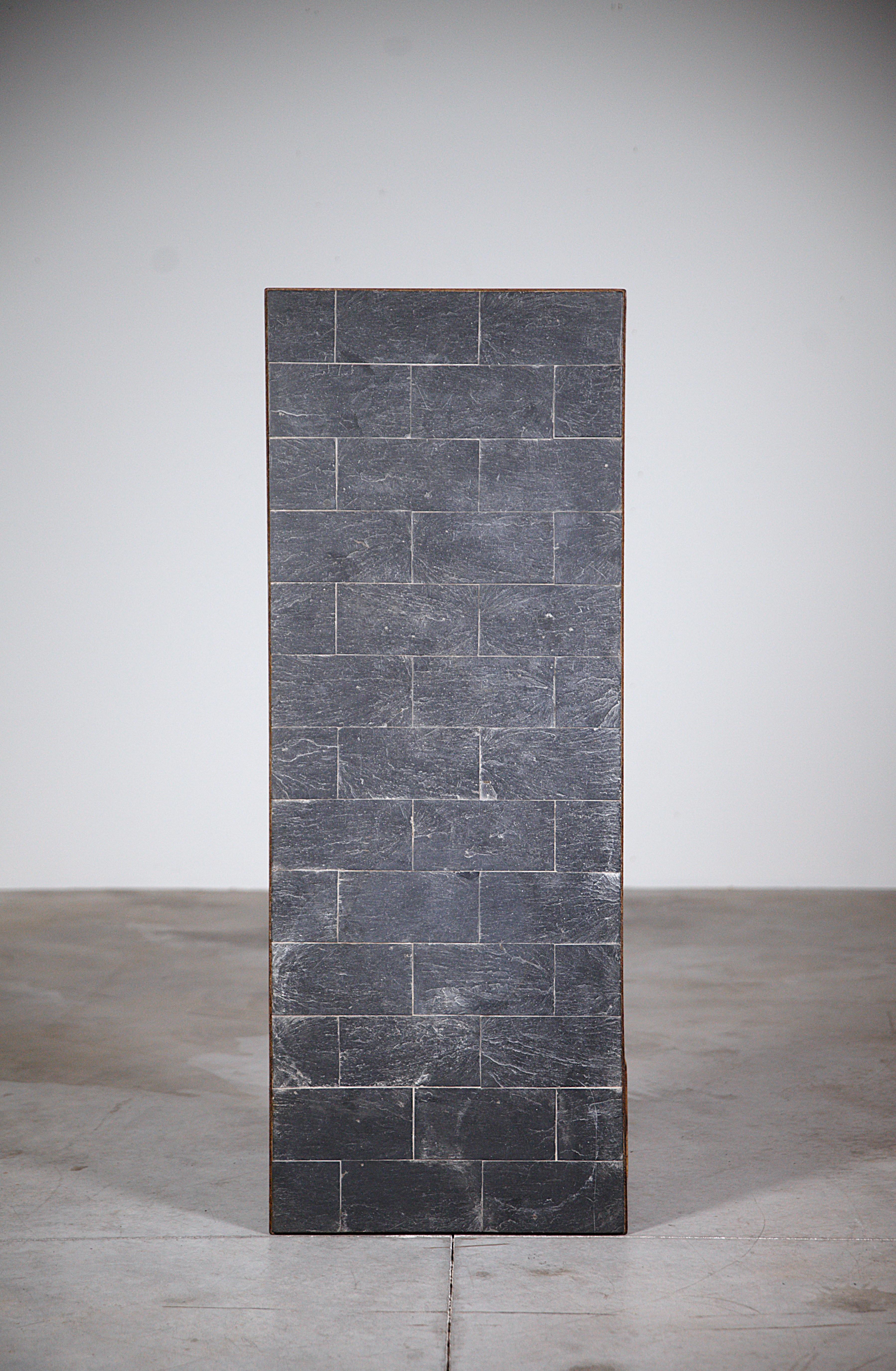 French A Modernist Slate Stone Coffee Table France 1950's For Sale