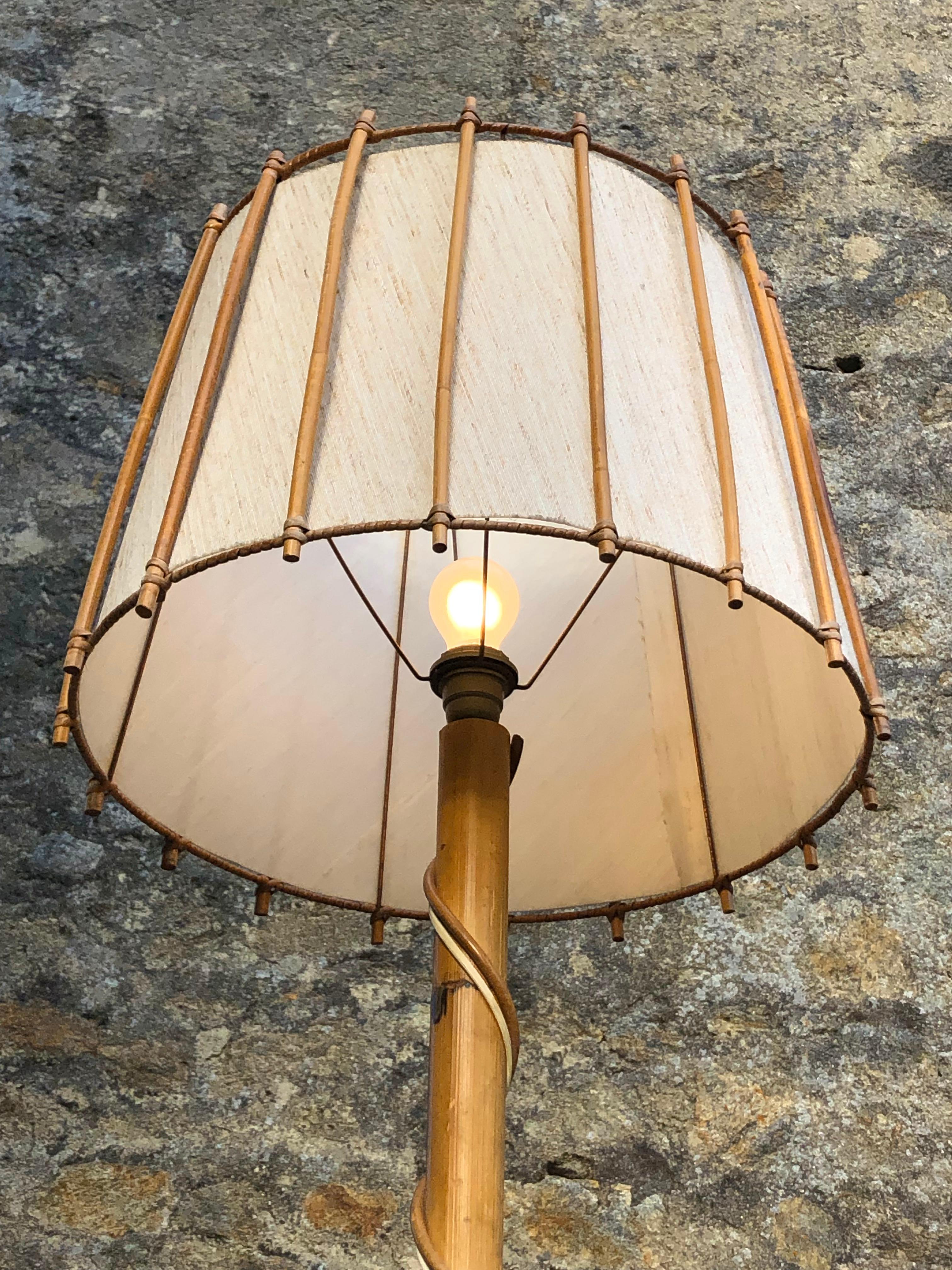 Mid-Century Modern A MID-CENTURY-MODERN MODERNIST Tripod Floor Lamp, by AUDOUX-MINNET, France 1950 For Sale