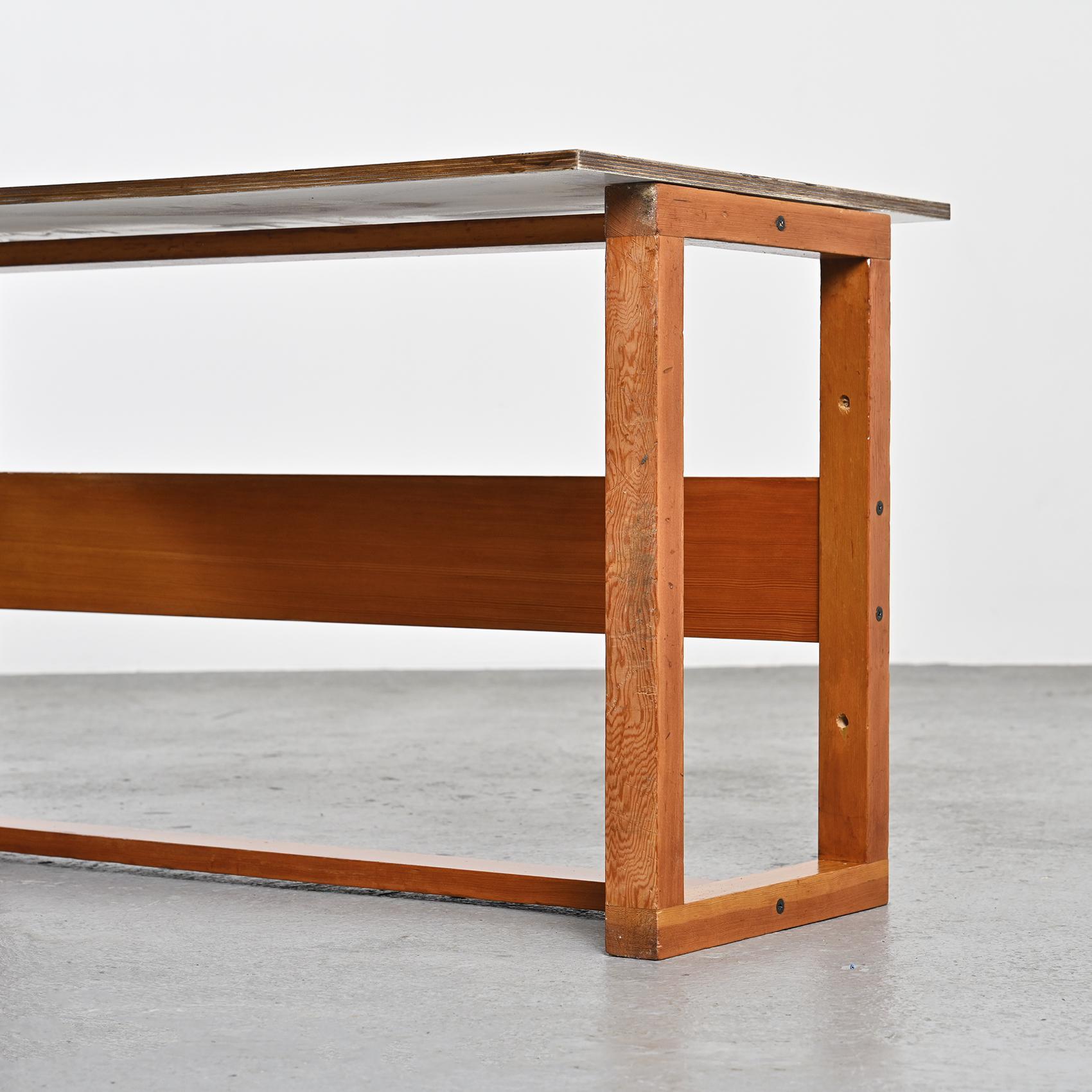 Mid-Century Modern A Modular Table by Pierre Guariche for la Plagne, circa 1968