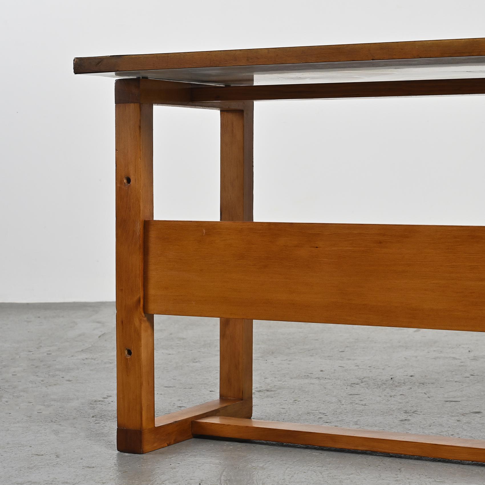 Contreplaqué Table modulaire de Pierre Guariche pour la Plagne, vers 1968