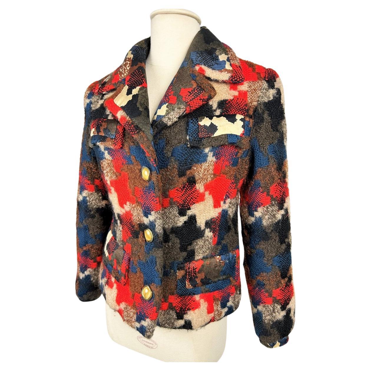 A mohair and silk jacket in the style of Coco Chanel - France Circa 1975 For Sale