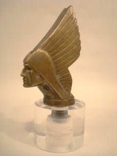 Mascotte de voiture "Mohican" / The Hood Ornamental par DAREL, vers les années 1930