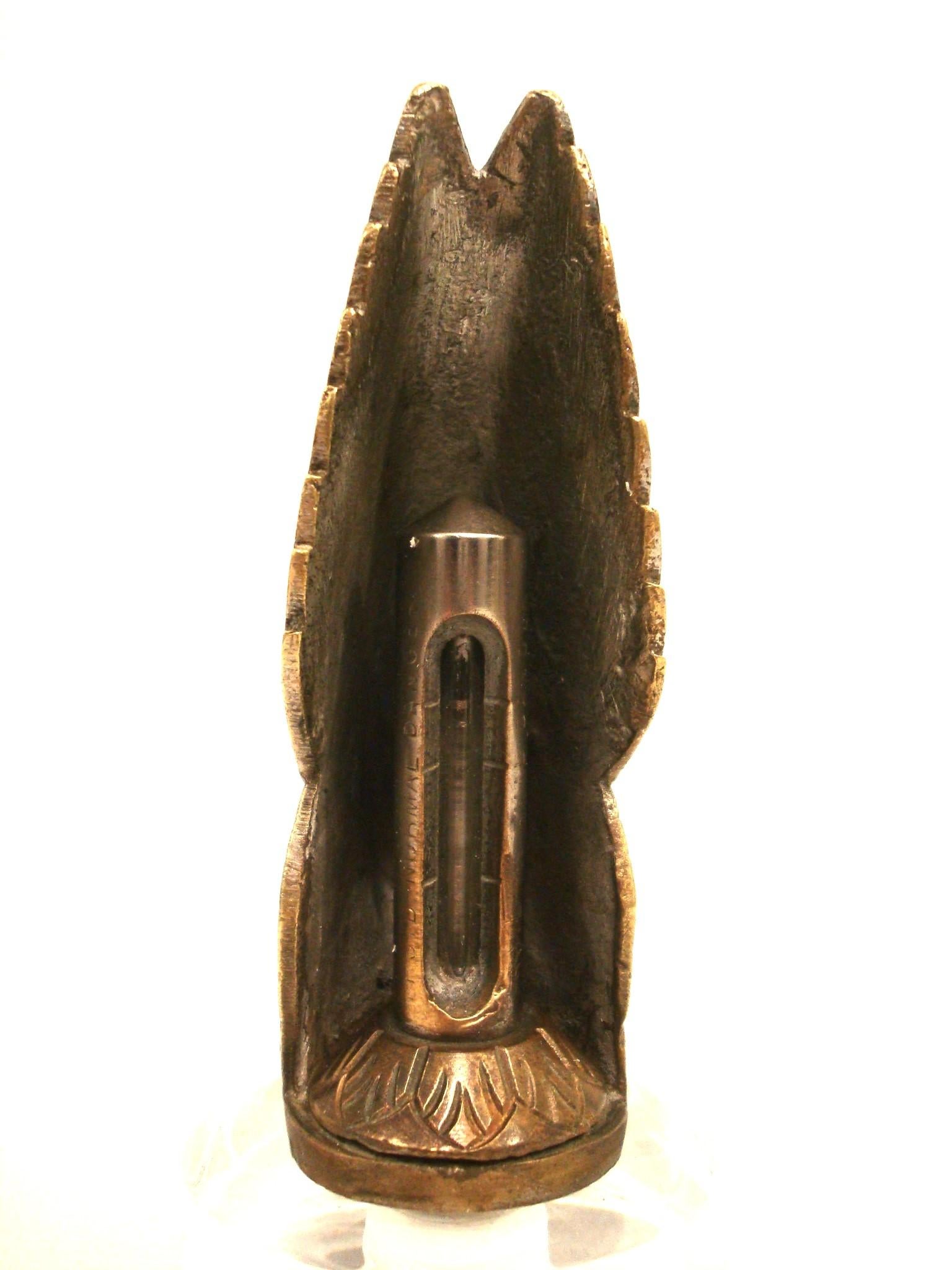French A 'Mohican' Car mascot / Hood Ornament by DAREL, circa 1930s