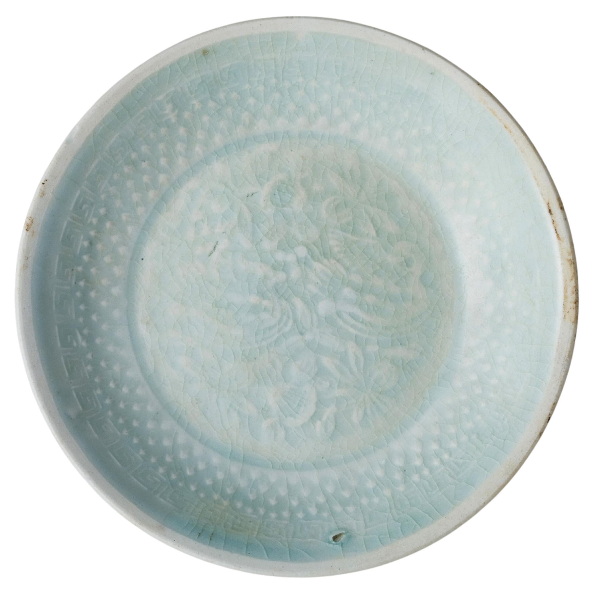 A Molded Qingbai 'Flowers' Dish, Southern Song Dynasty For Sale