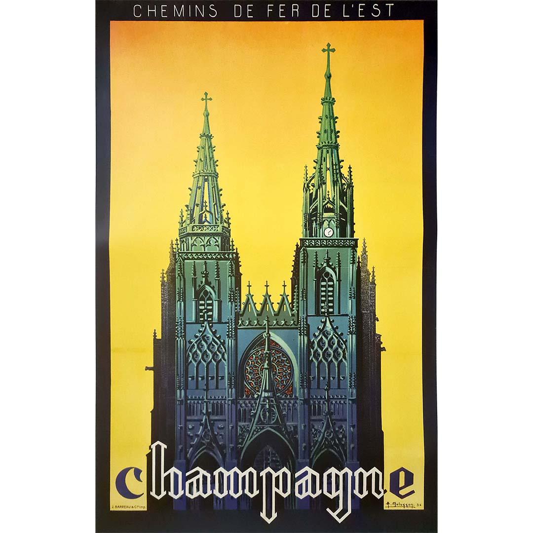 Original poster of A. Moluggon for the railways of the East and the Champagne region.

The Compagnie des chemins de fer de l'Est, sometimes called Compagnie de l'Est or l'Est, was a limited company created in 1845 under the name Compagnie du chemin