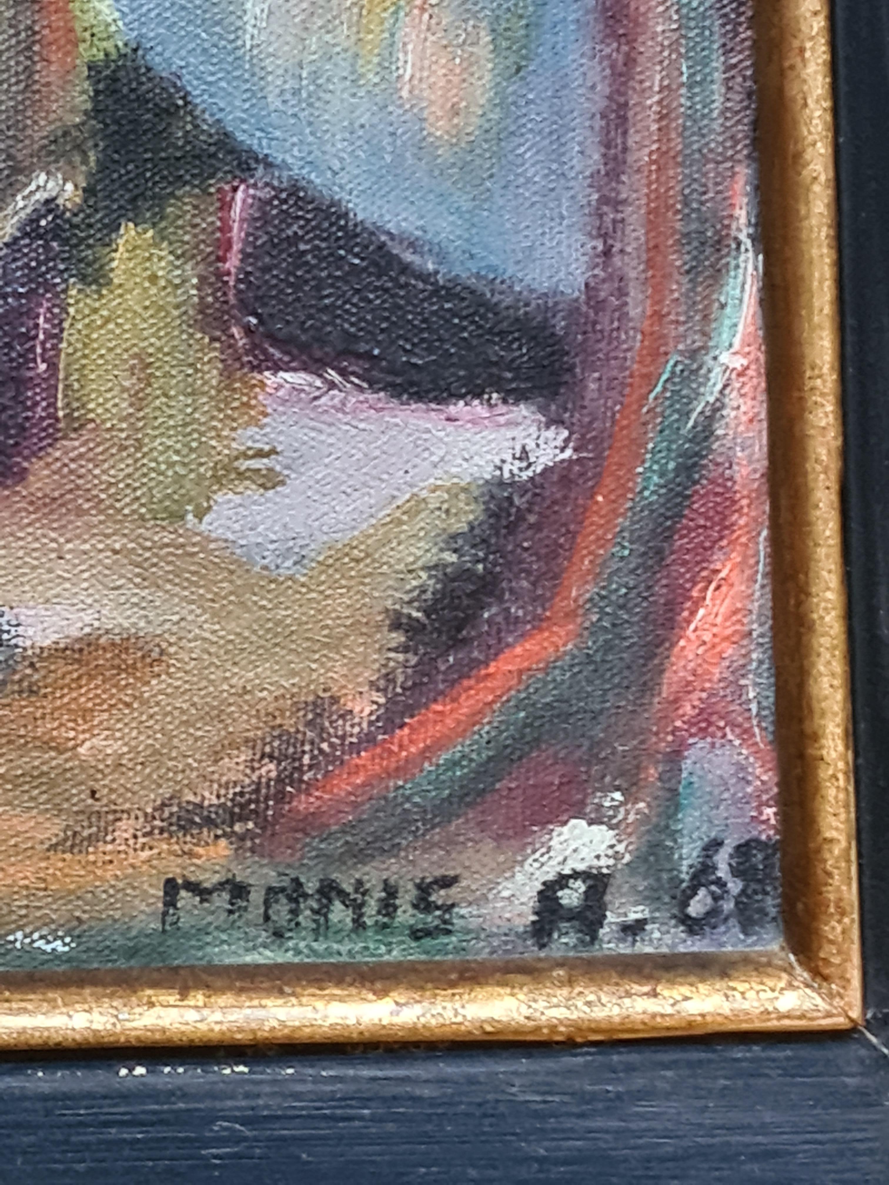 Scena di mercato colorata espressionista fauvista - Painting Espressionista di A Monis