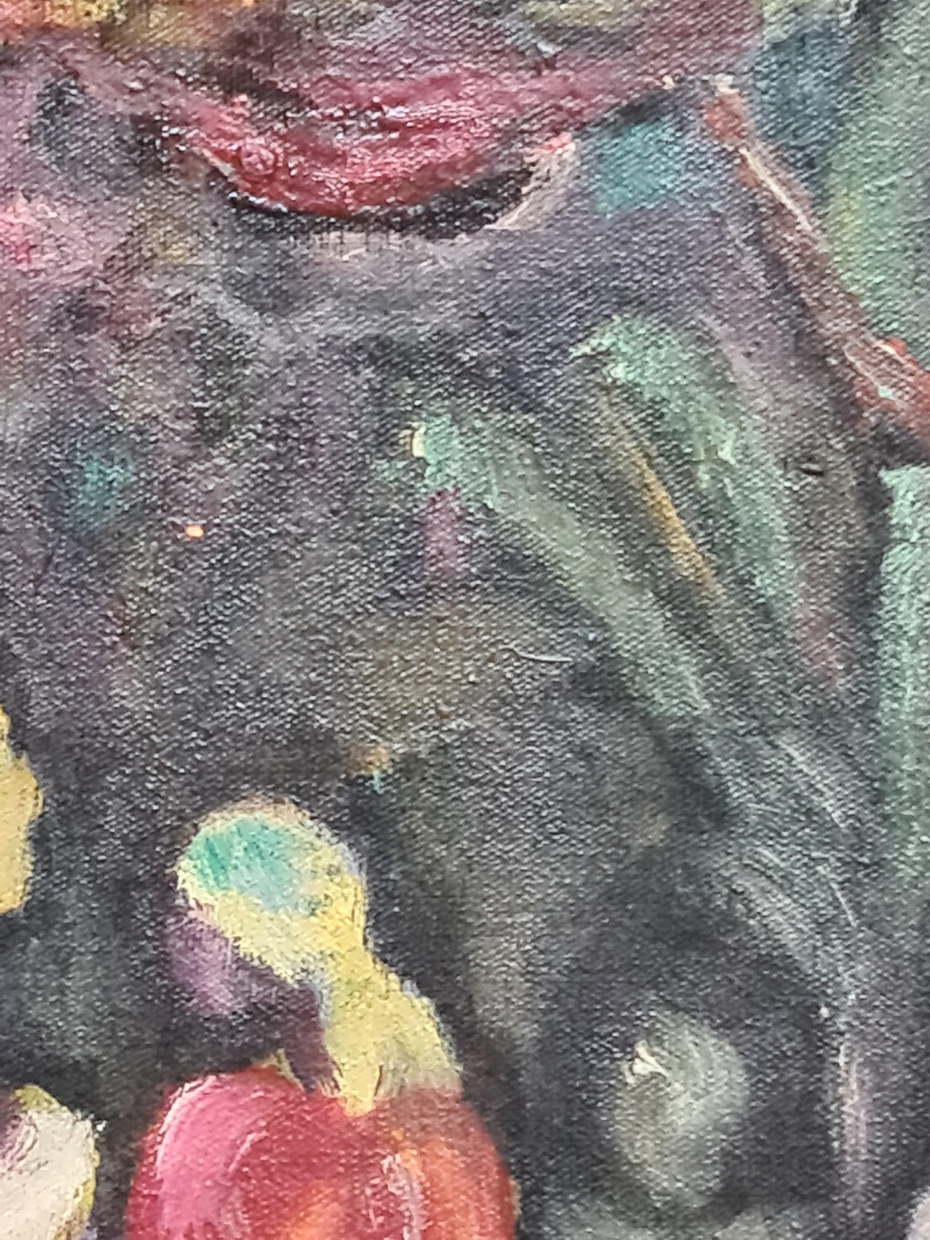 Scena di mercato colorata espressionista fauvista in vendita 2
