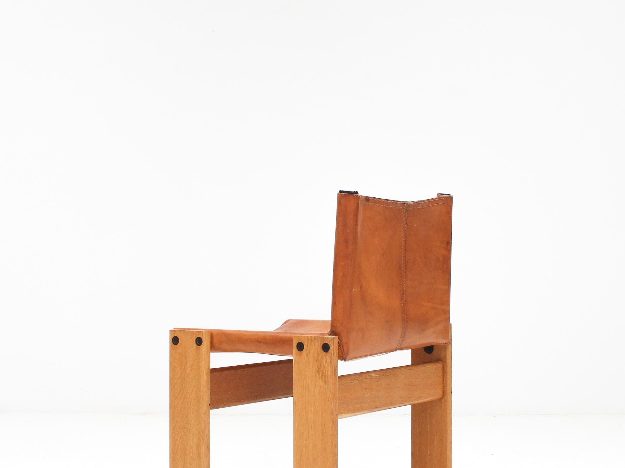 'Monk' Chair by Afra & Tobia Scarpa for Molteni, Italy, 1974 In Good Condition In London Road, Baldock, Hertfordshire
