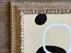 A Monochrome Abstract Acrylic on Paper In Montparnasse Frame by Margot Sinclair