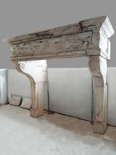 A monumental 18th-century French fireplace