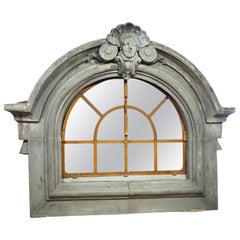 A Monumental 19th Century French Zinc Window Dormer Mirror A Monumental 19th Century French Zinc Window Dormer Mirror