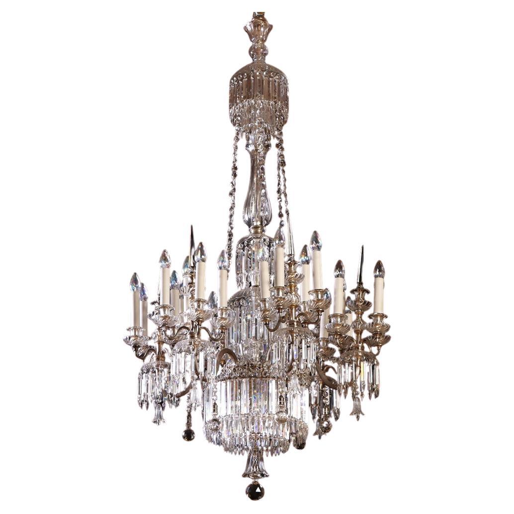 A Monumental 8
 Tall Cut-Glass Chandelier attributed to F. 
C. Osler, C. 1880.