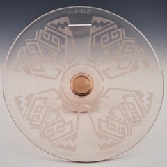 Centro de mesa monumental grabado al ácido Andre Delatte, c1925