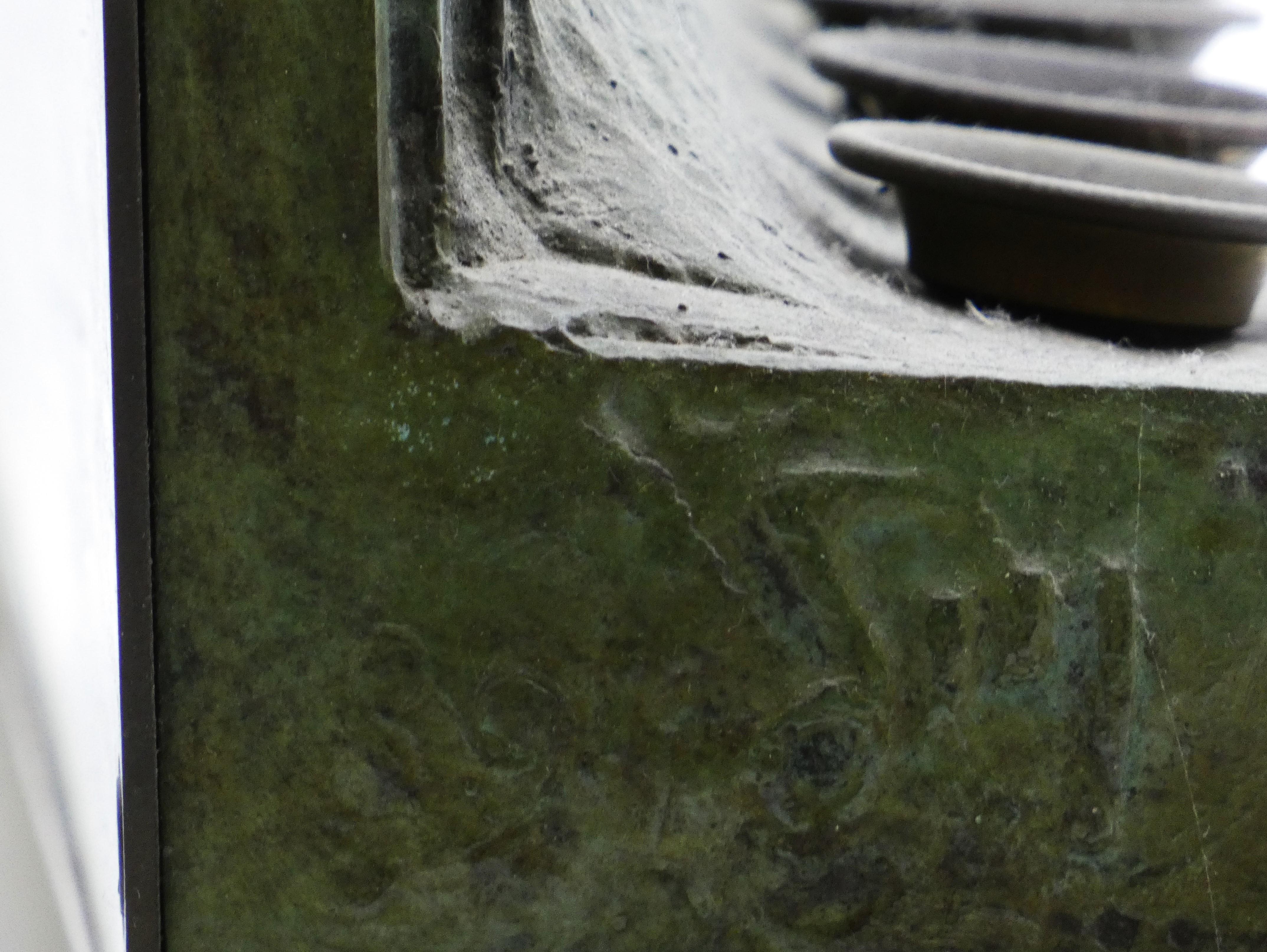 Fine XX secolo Lampada Hanukkah monumentale in bronzo di Georges Weil, 1989 in vendita