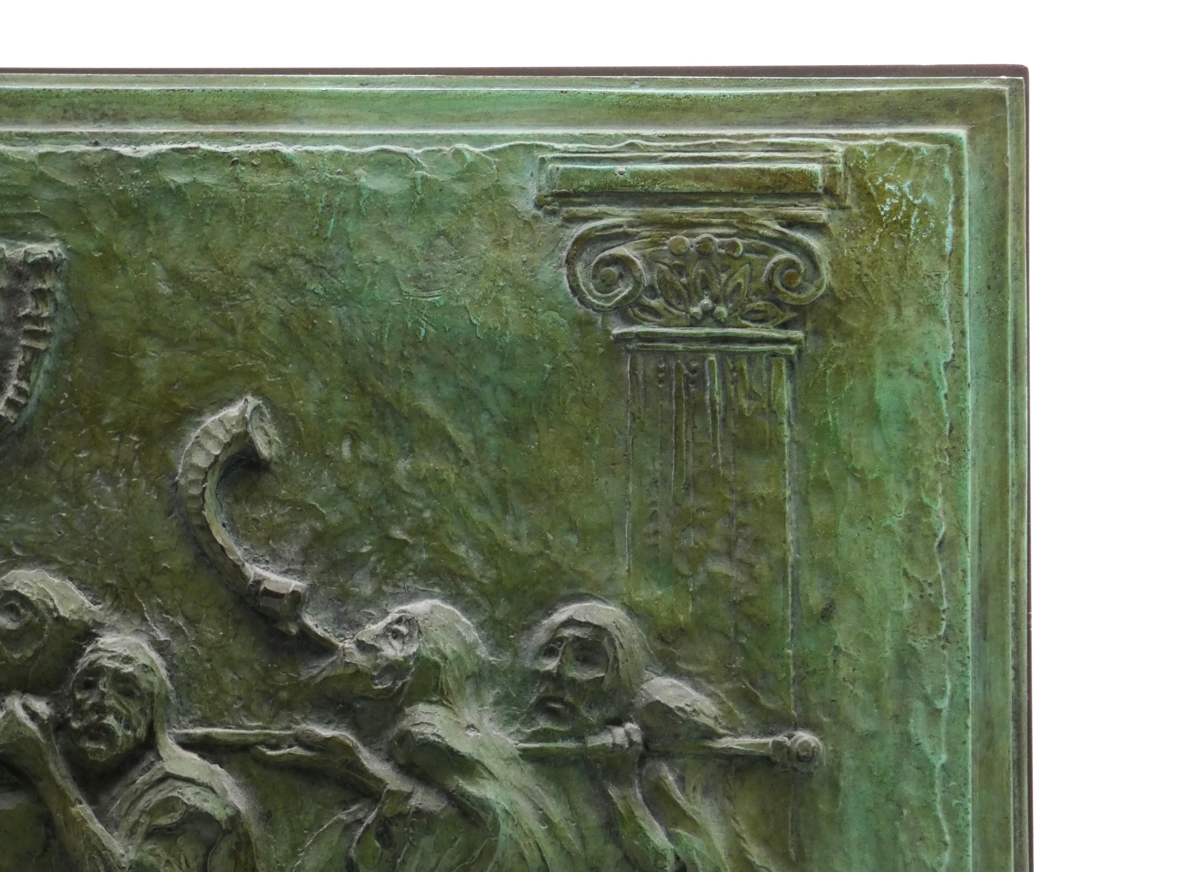 Bronzo Lampada Hanukkah monumentale in bronzo di Georges Weil, 1989 in vendita