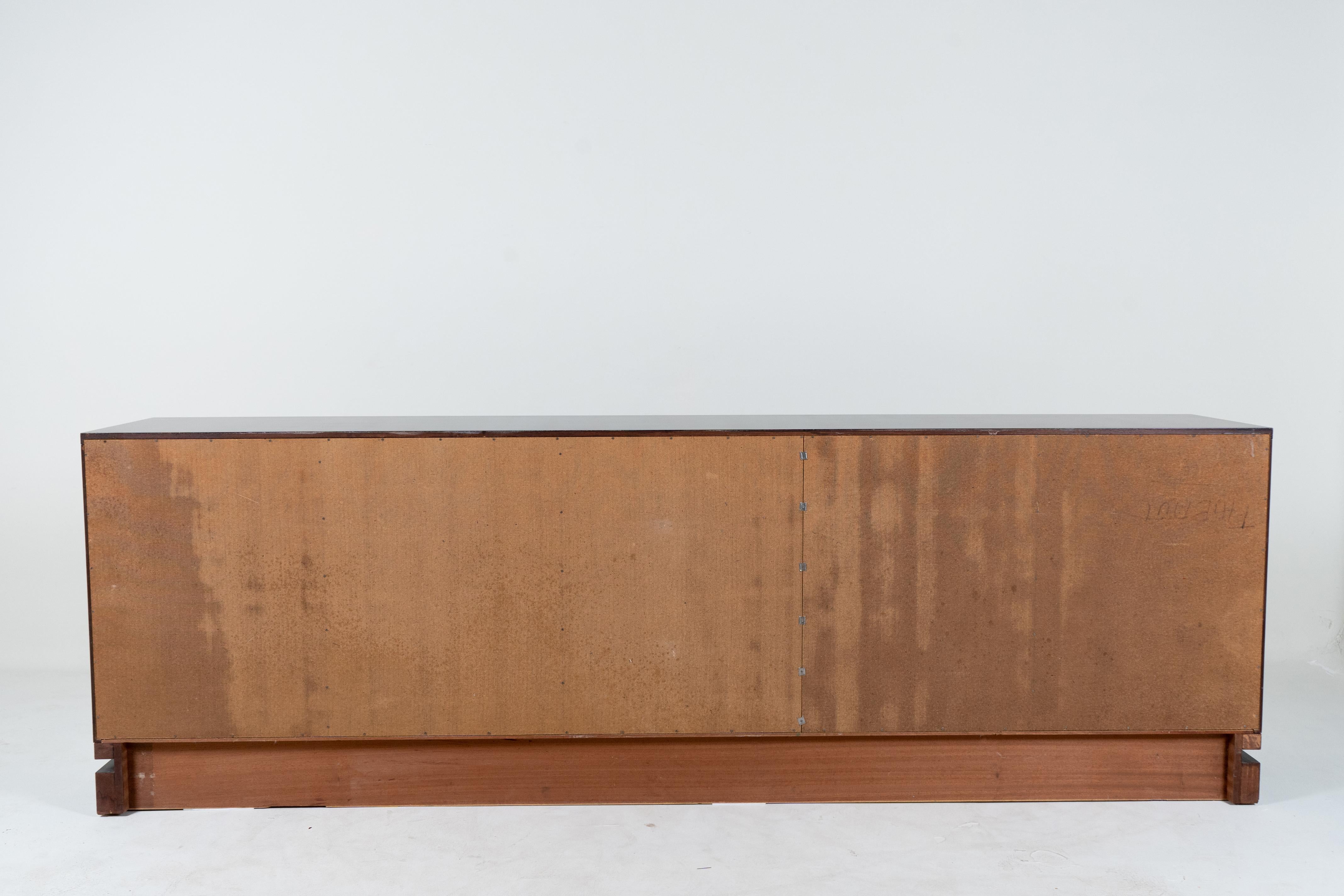 A Monumental Brutalist Console with Geometric Doors, Belgium For Sale 1