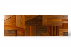 A Monumental Brutalist Wall Sculpture in Three Panels