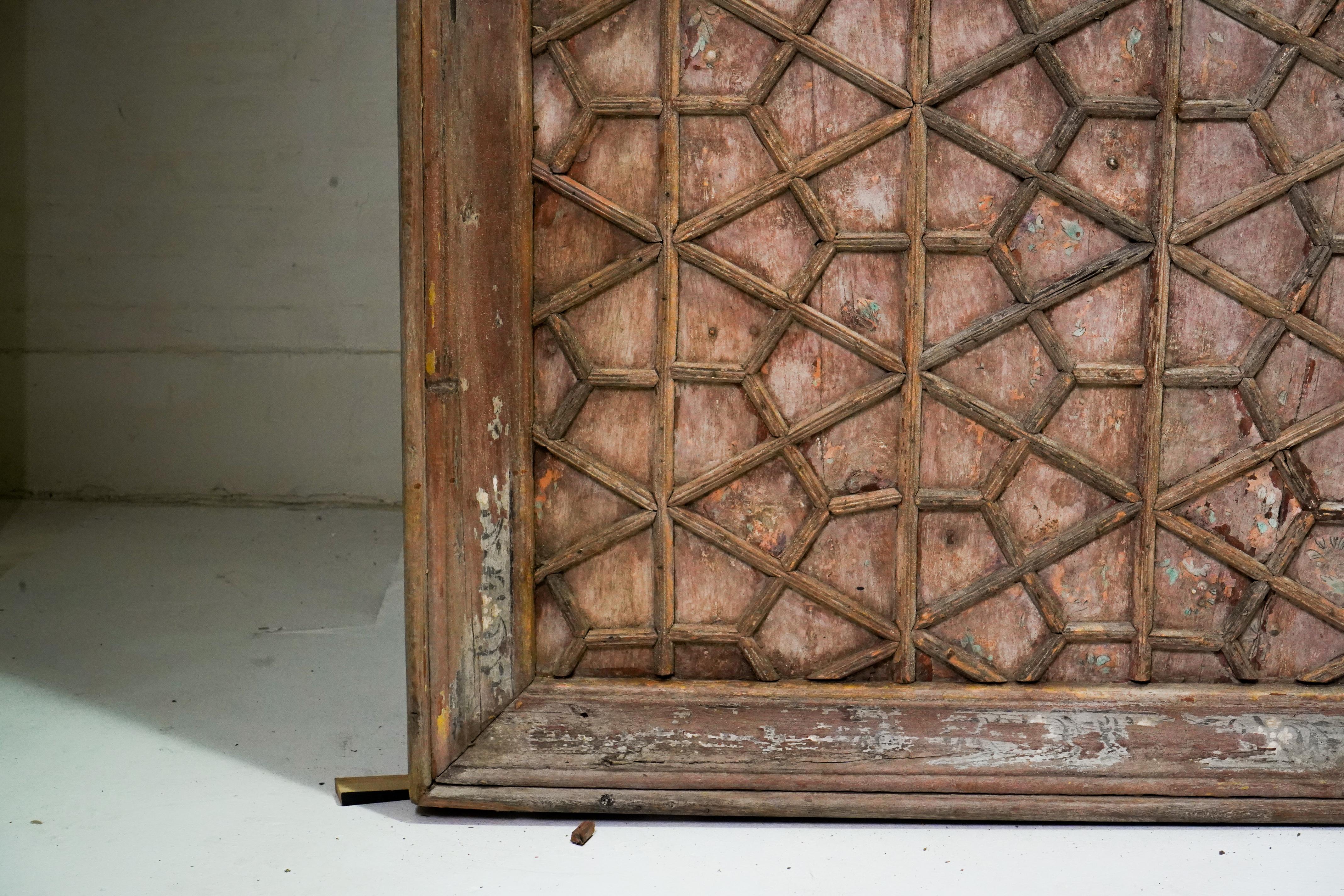 Teak A Monumental Indian Ceiling Panel with Original Patina