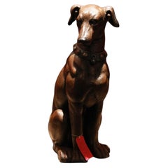 A Monumental Carved Pine Figure of a Greyhound, Circa: 1890