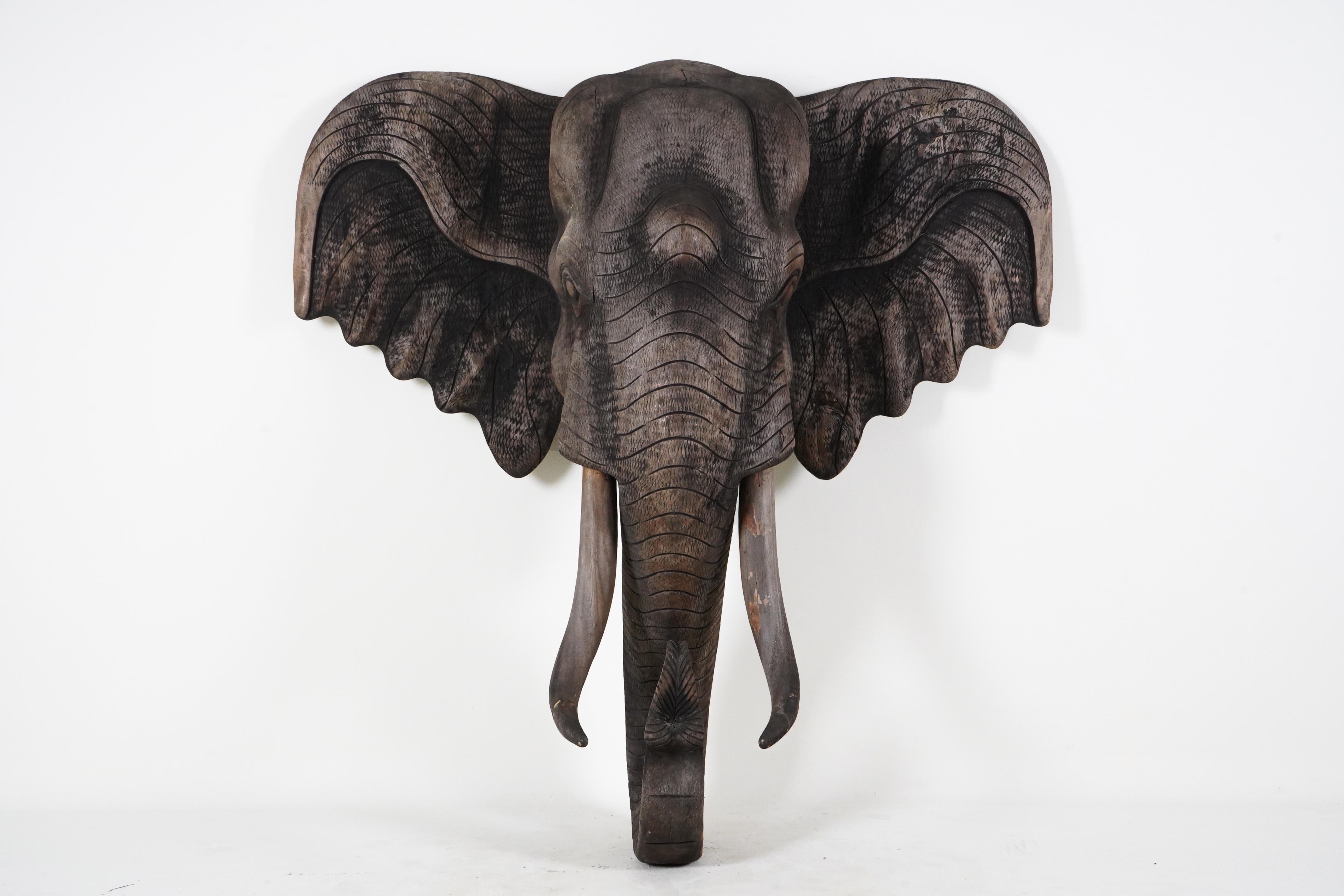 Thailand was blessed with abundant supplies of Teak and other fine hardwoods, which are essential to fine woodcarving. Today some of the best woodcarving in the world is produced in Thailand, primarily in and around Chiang Mai. This elephant was