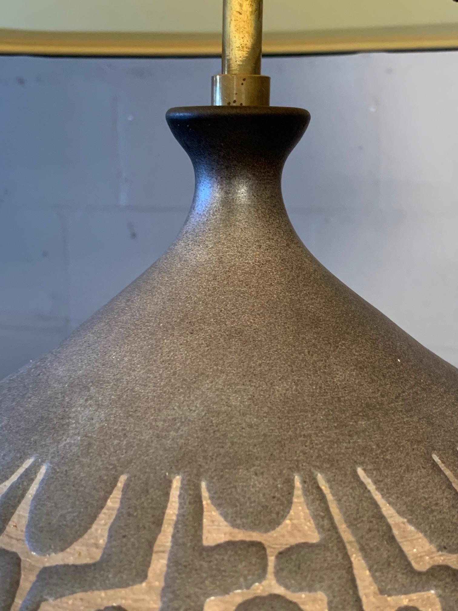 Monumental Clyde Burt Ceramic Lamp For Sale 4