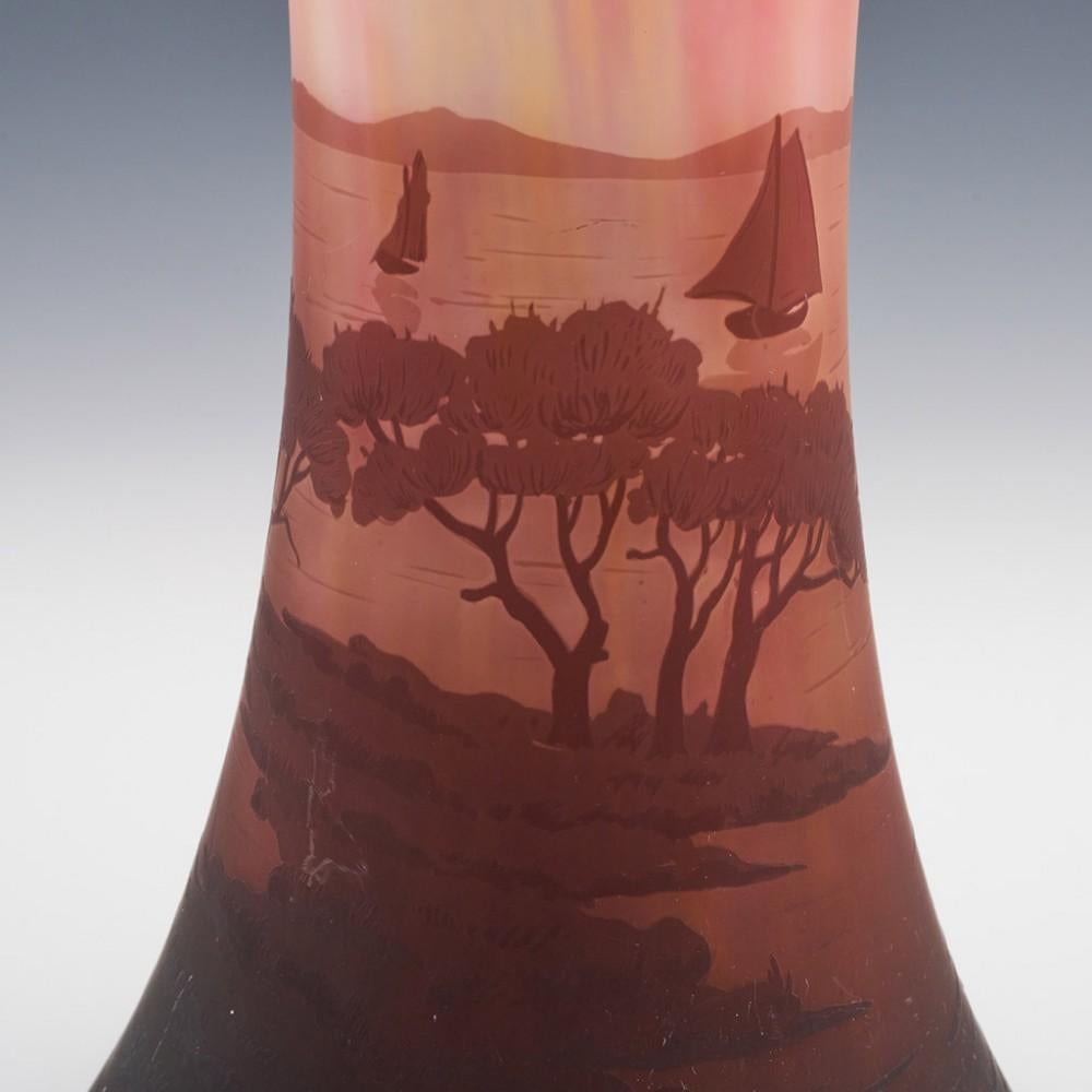 Vase monumental de paysage de Daum, c1905 en vente 4