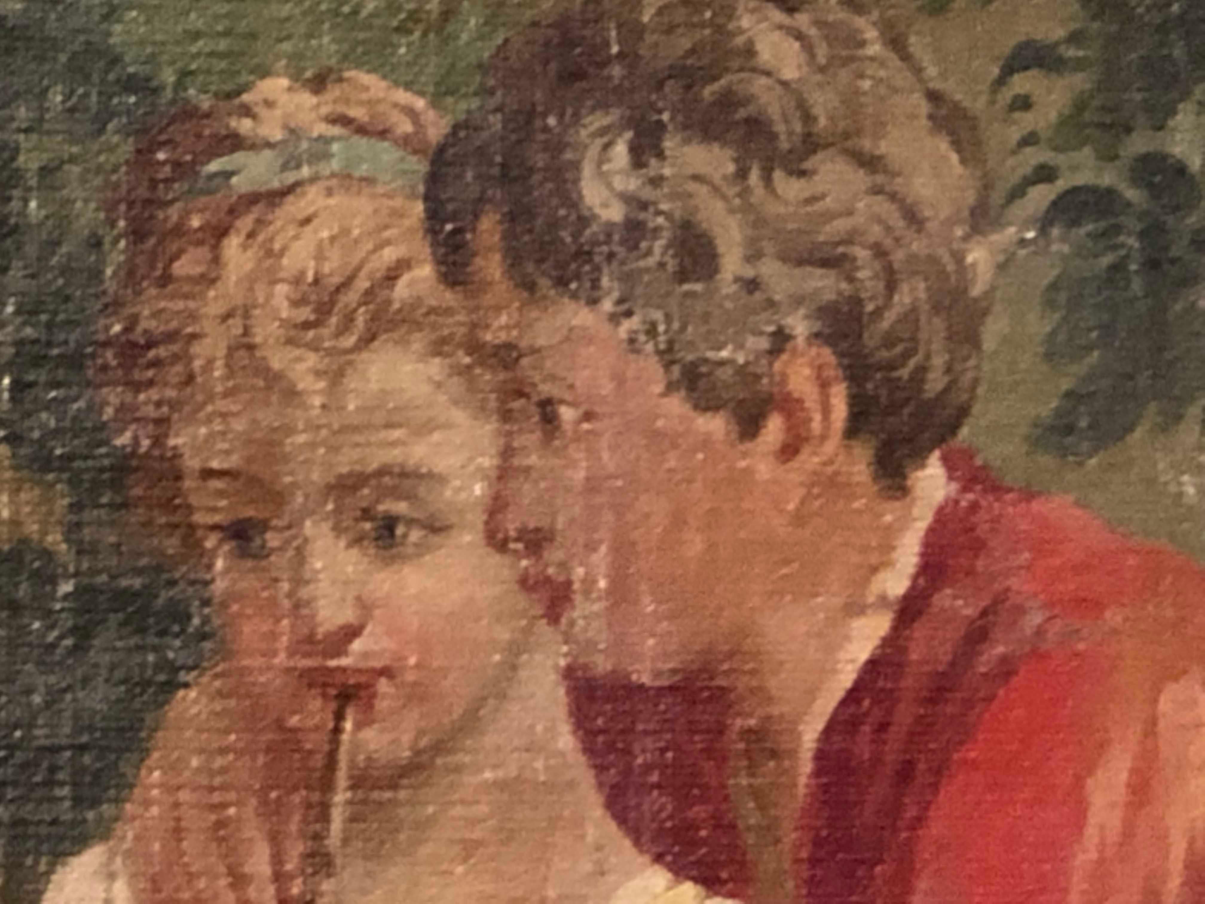 Monumentales französisches Ölgemälde auf Leinwand, Lovers in the Field, 19. bis 20. Jahrhundert im Zustand „Gut“ im Angebot in Stamford, CT