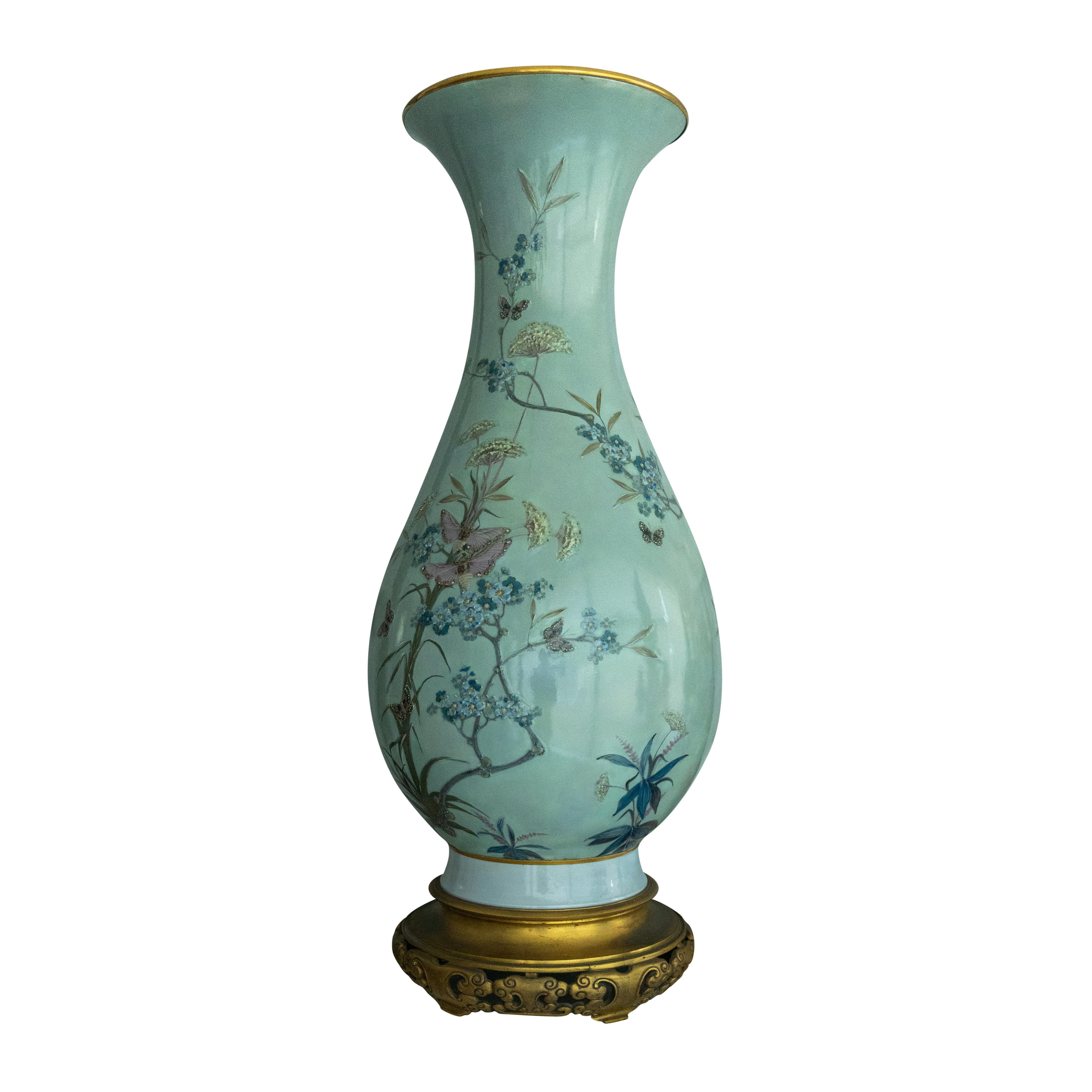 A Monumental Sevres Pate-Sur-Pate porcelain Vase by Leopold-Jules-Joseph Gèly In Good Condition In Los Angeles, CA