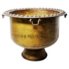 Monumental Hammered Brass Rain Collection Bowl