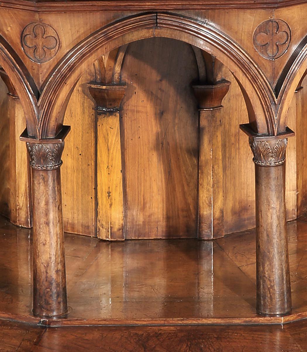 Gothic Monumental Italian Mahogany Centre Table For Sale