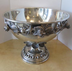 Monumental Italian Pewter Centerpiece /Punch Bowl, Richard Cipolla